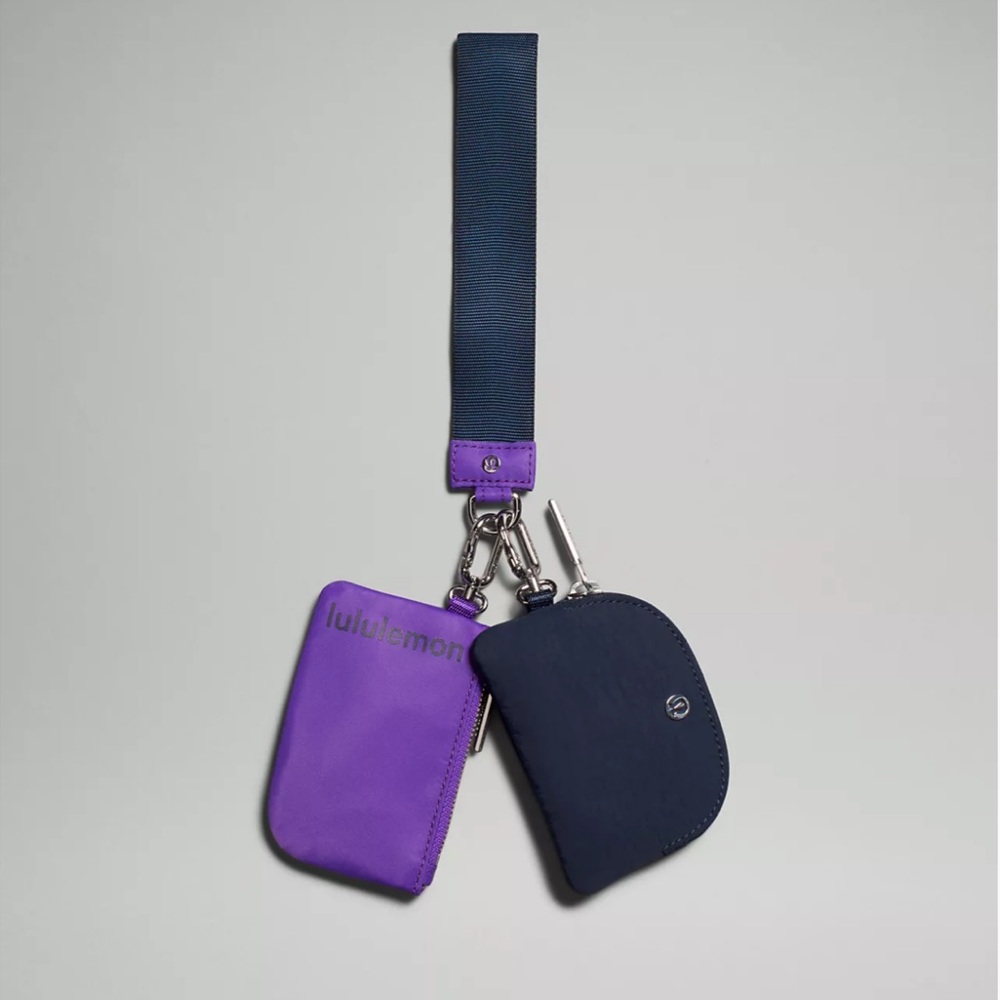 Lululemon Dual Pouch Wristlet - true navy & atomic purple